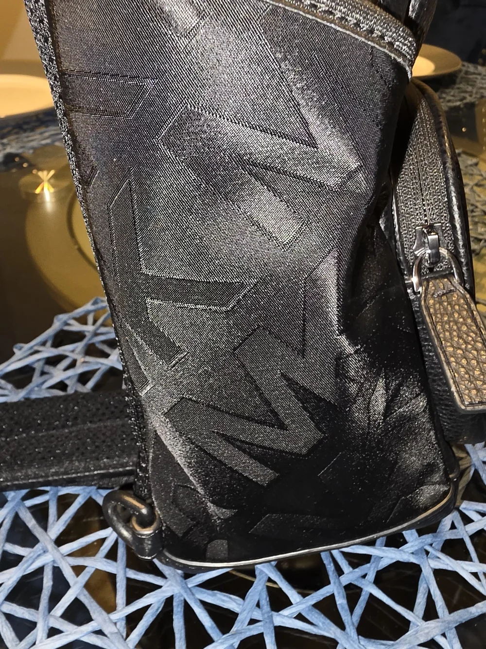Michael Kors Black Logo Backpack with Raised MK Emblem